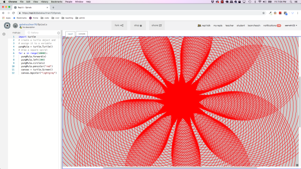 Рисование в питоне Turtle