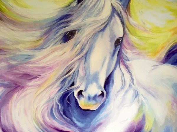 Девушка с радужными волосами