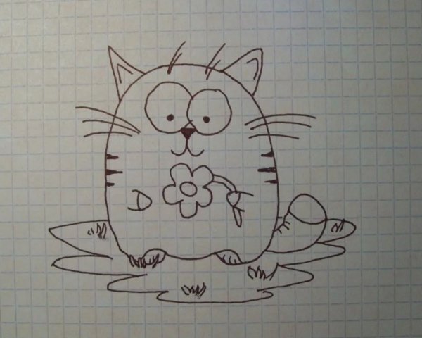 Объемный лист рисунок