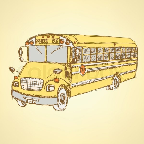 Эскиз школы школьного автобуса