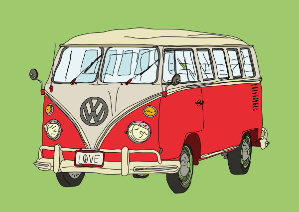 Volkswagen t1 вектор