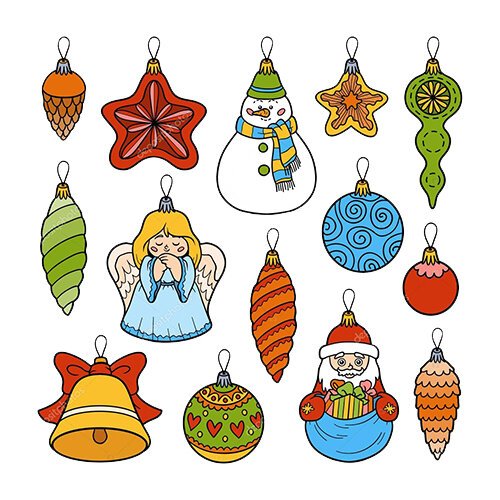 Векторная елочная игрушка