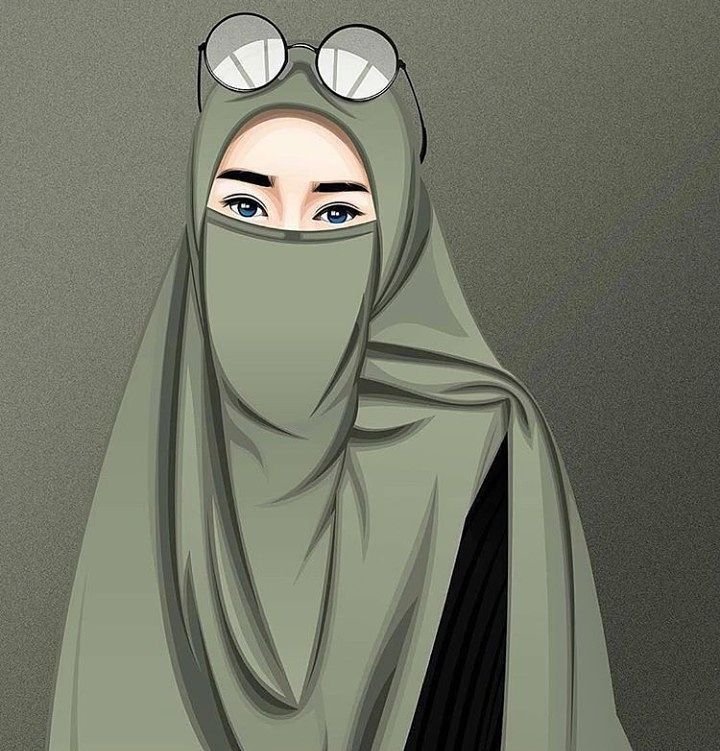 Девочка в хиджабе рисунок