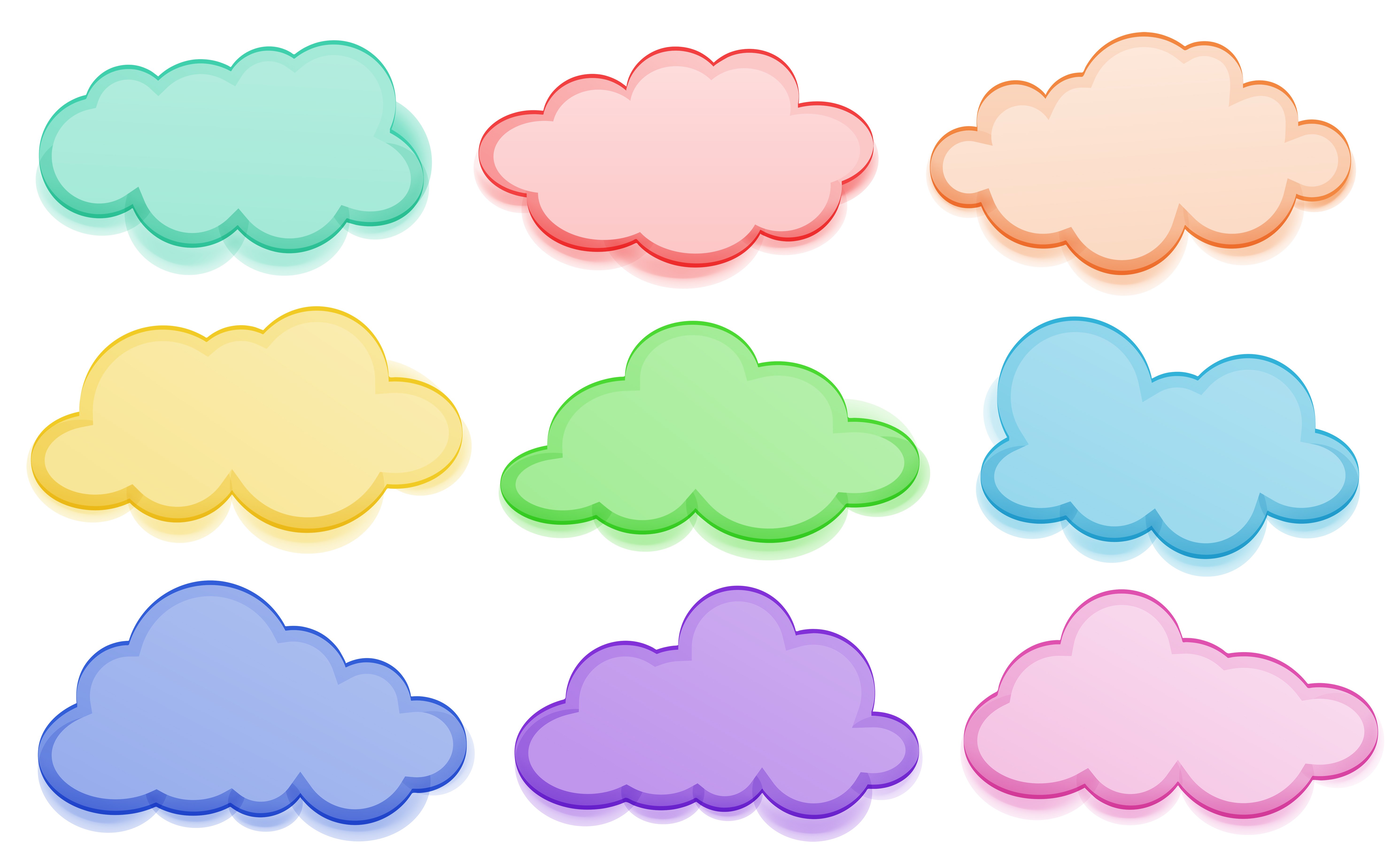 Облака для малышей разноцветные