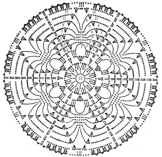 Узор для беретки крючком схема