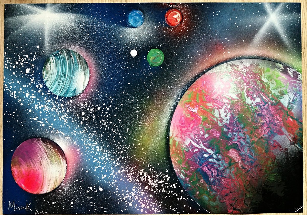 Spray Paint Art космос