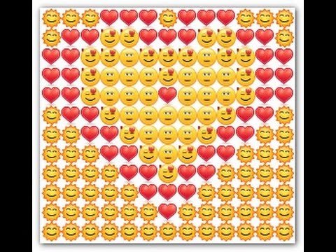 Много смайликов сердечек