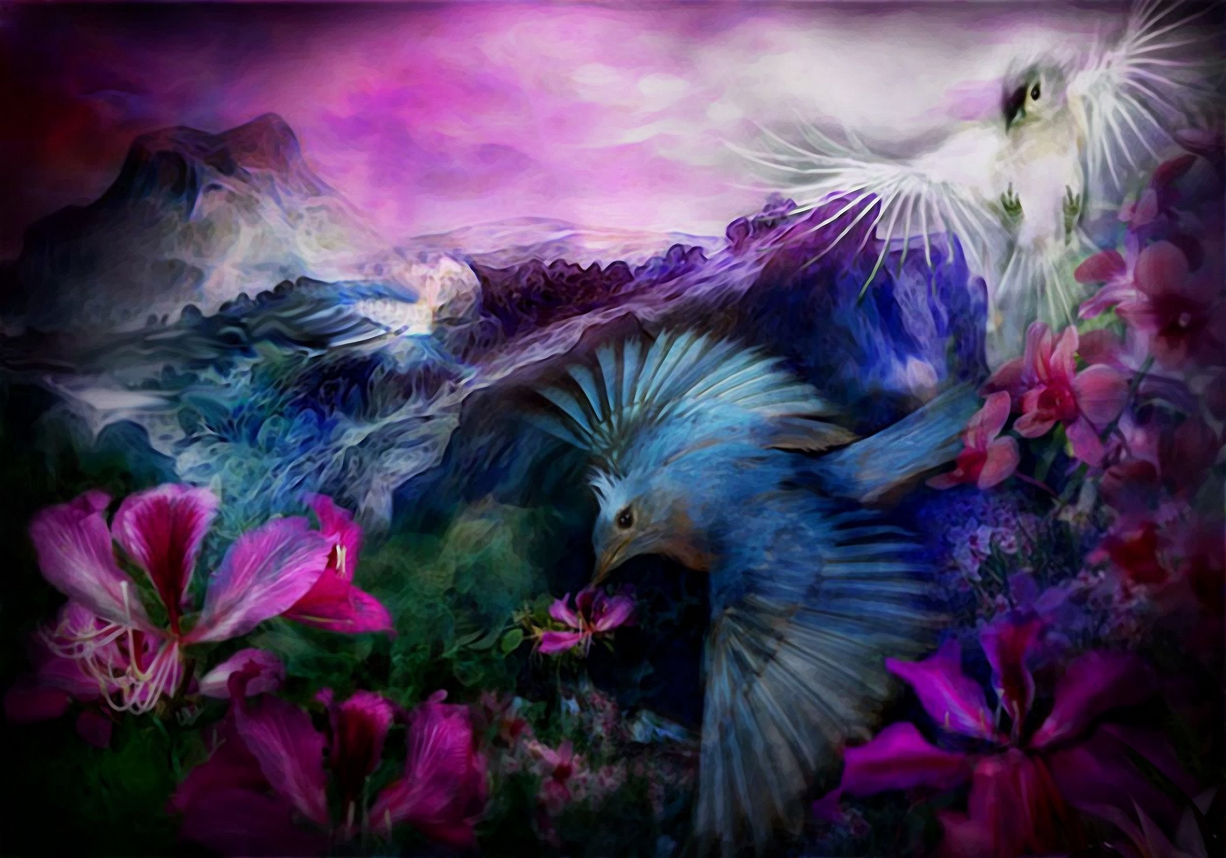 Цифровая живопись Кэрол Каваларис животные и птицы
