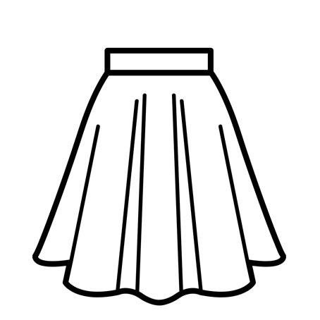 Юбка раскраска