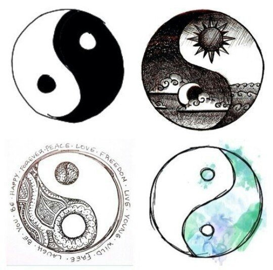 Инь Янь черно белое