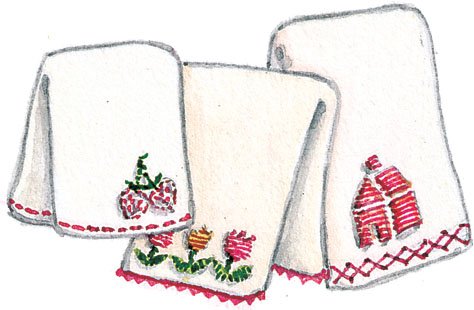 Рисование полотенце