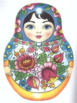 Пермогорская роспись Матрешка