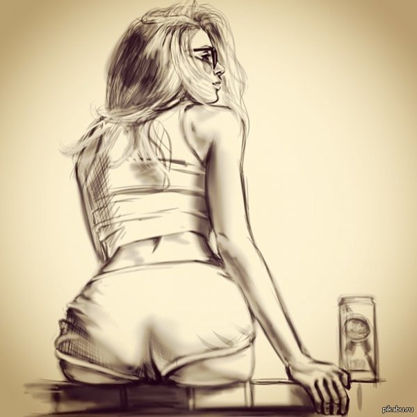 Попа рисунок