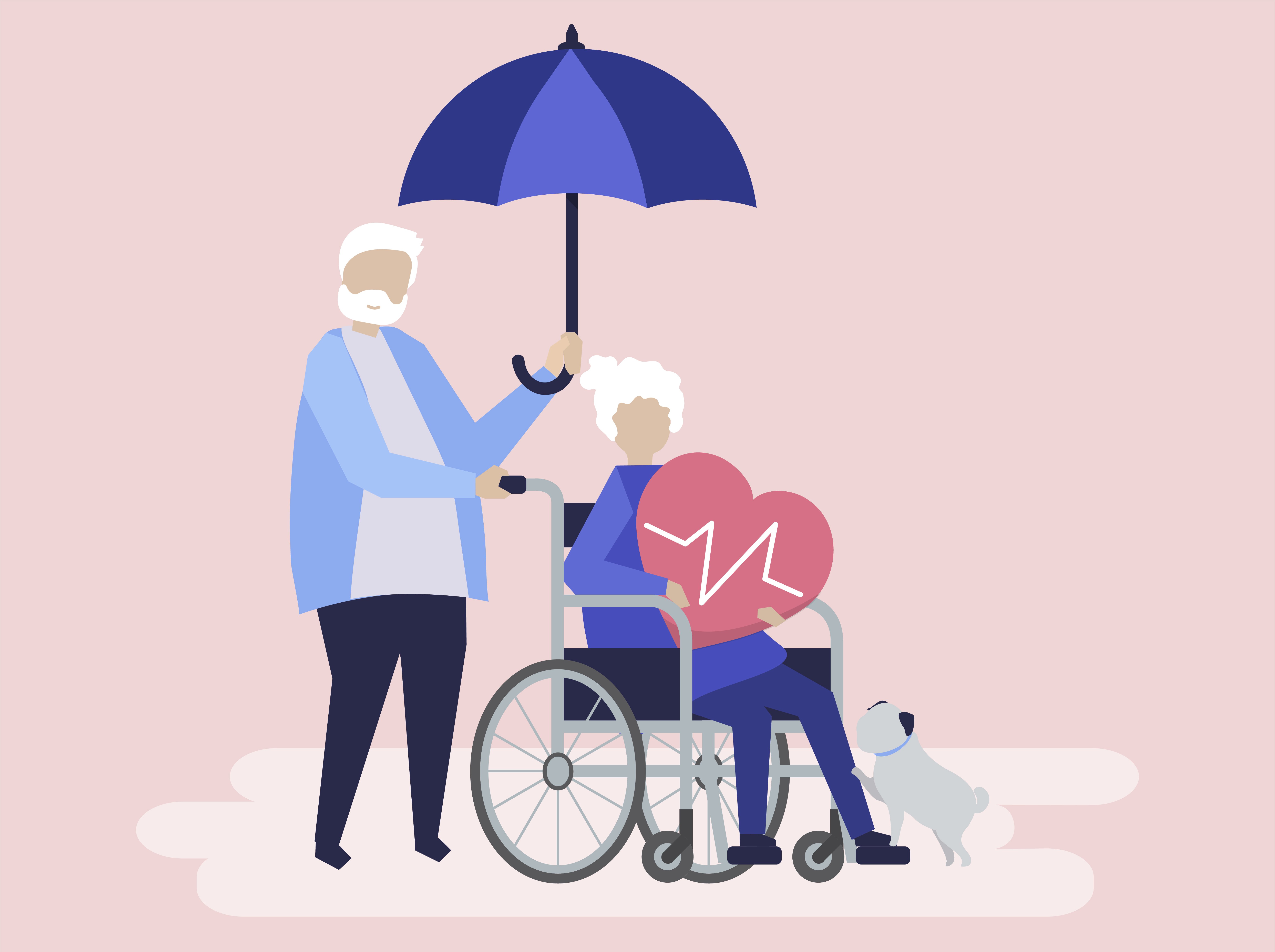 Социальная поддержка инвалидам иллюстрация