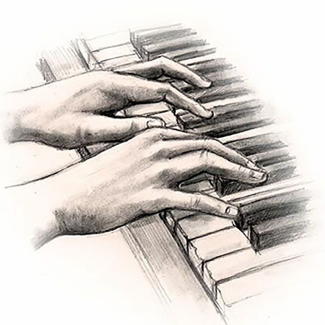 Пианино рисунок карандашом