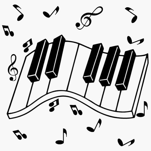 Нарисованные клавиши пианино