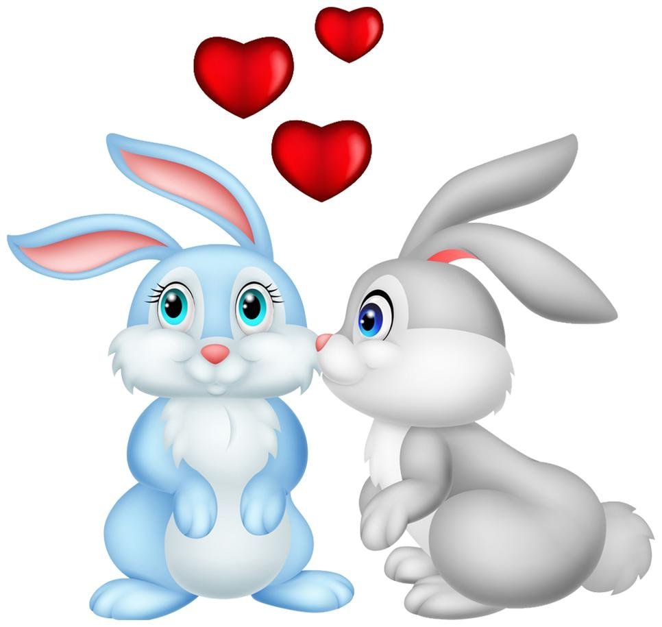 Два зайца с сердечком