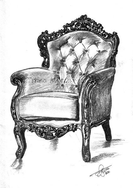 Гравюра кресло