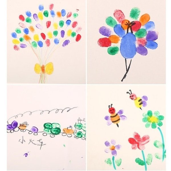 Рисование пальчиковыми красками для малышей