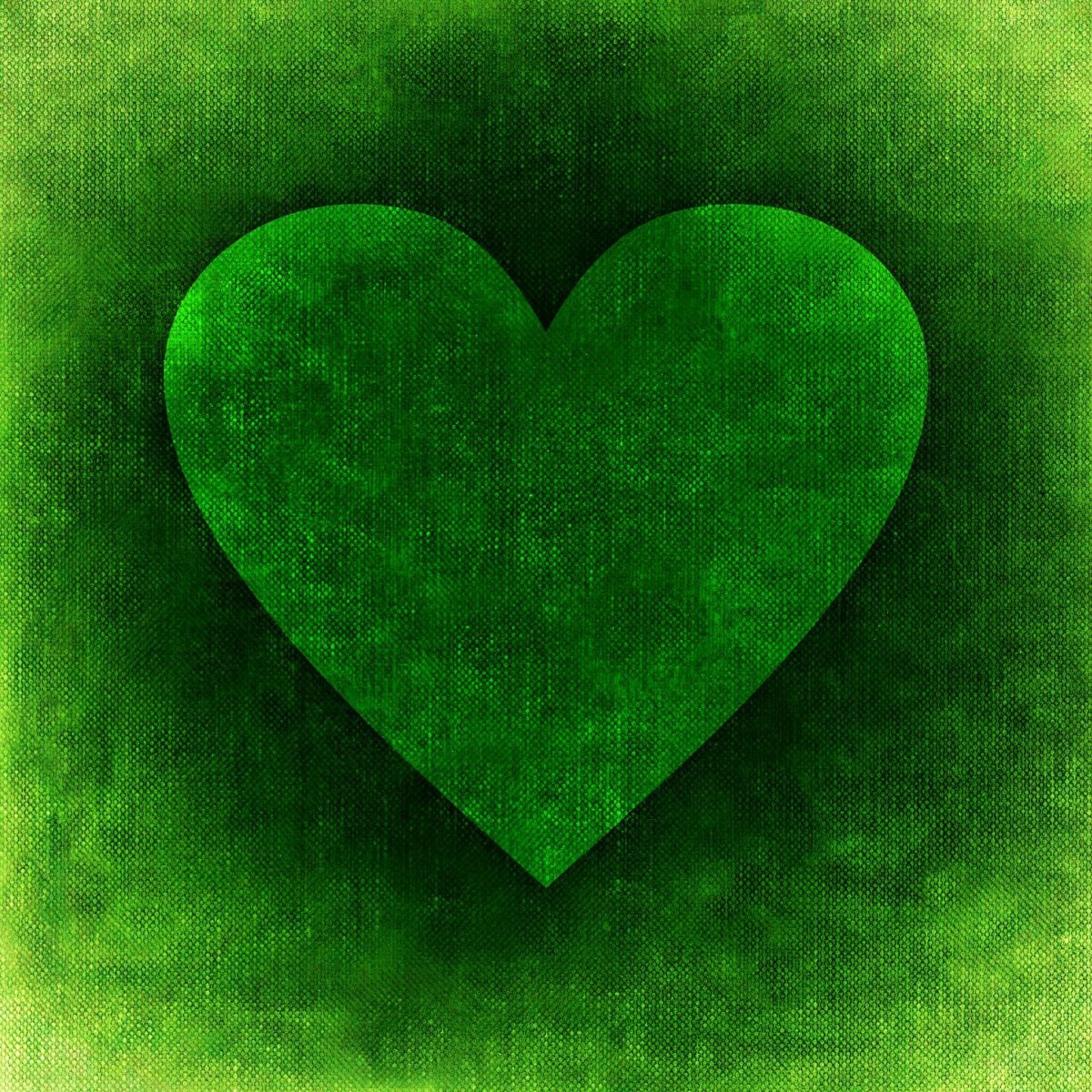 Тёмно зелёное сердечко
