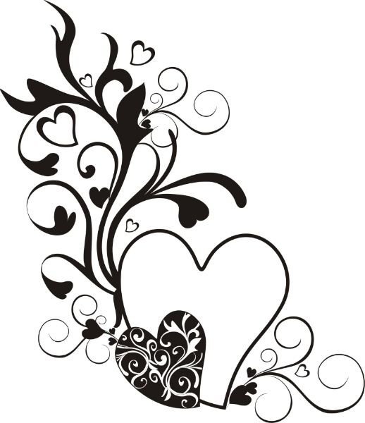 Трафарет для свадебных бокалов