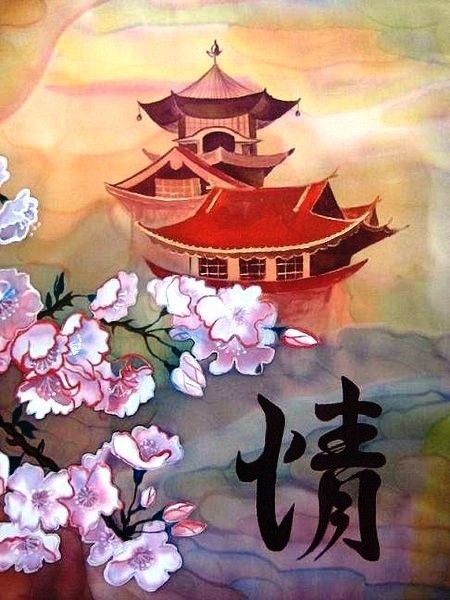 Китайская живопись пагода