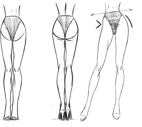 Нарисованные женские ноги