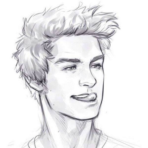 Парень карандашом