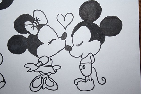 Минни Маус срисовать легко