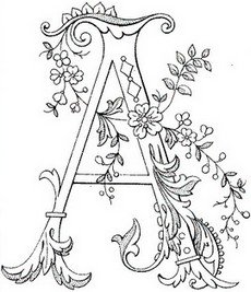 Буквица с растительным орнаментом