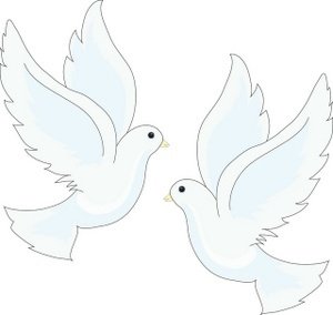 Трафареты на окна голуби цветные