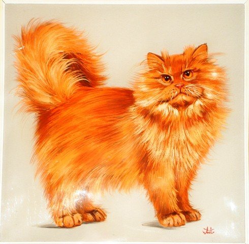 Кот пастелью сухой