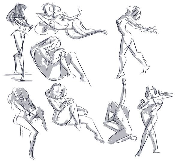 Динамичная поза девушки