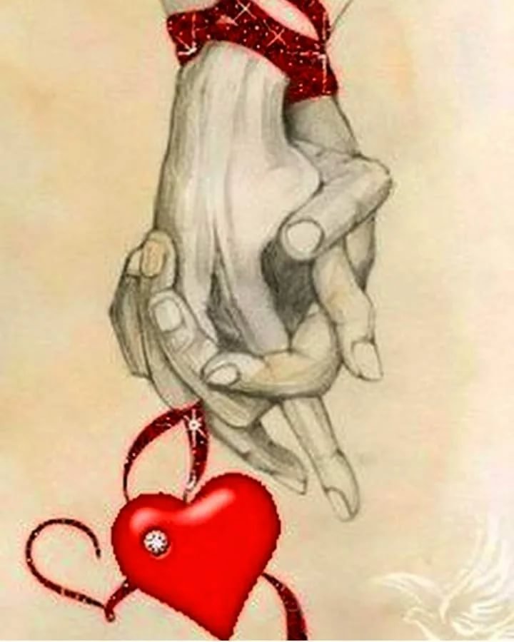 Рисунки на руках любовь