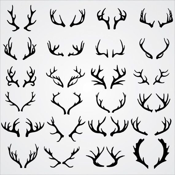 Тату рога оленя