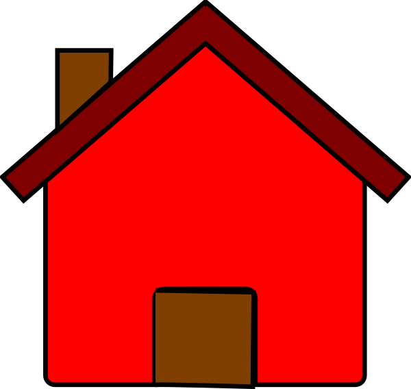 Домик красного цвета