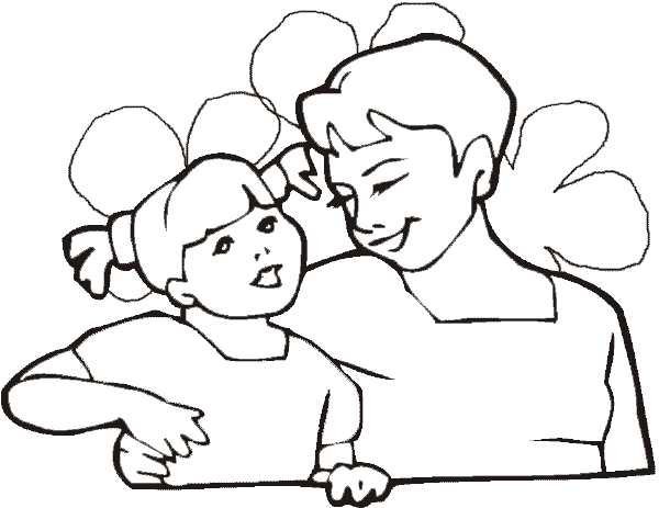 Мама раскраска для детей