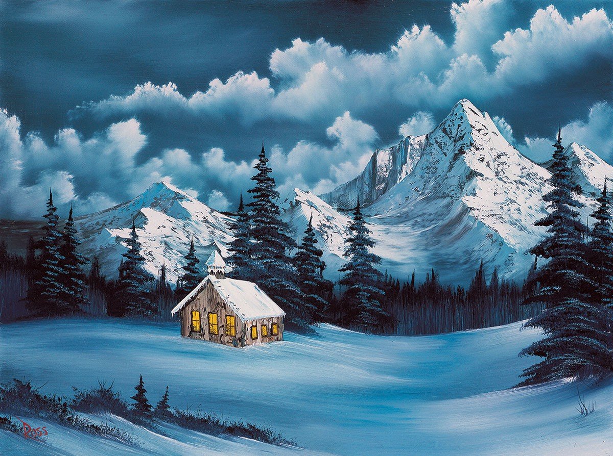 Зима картины Боба Росса