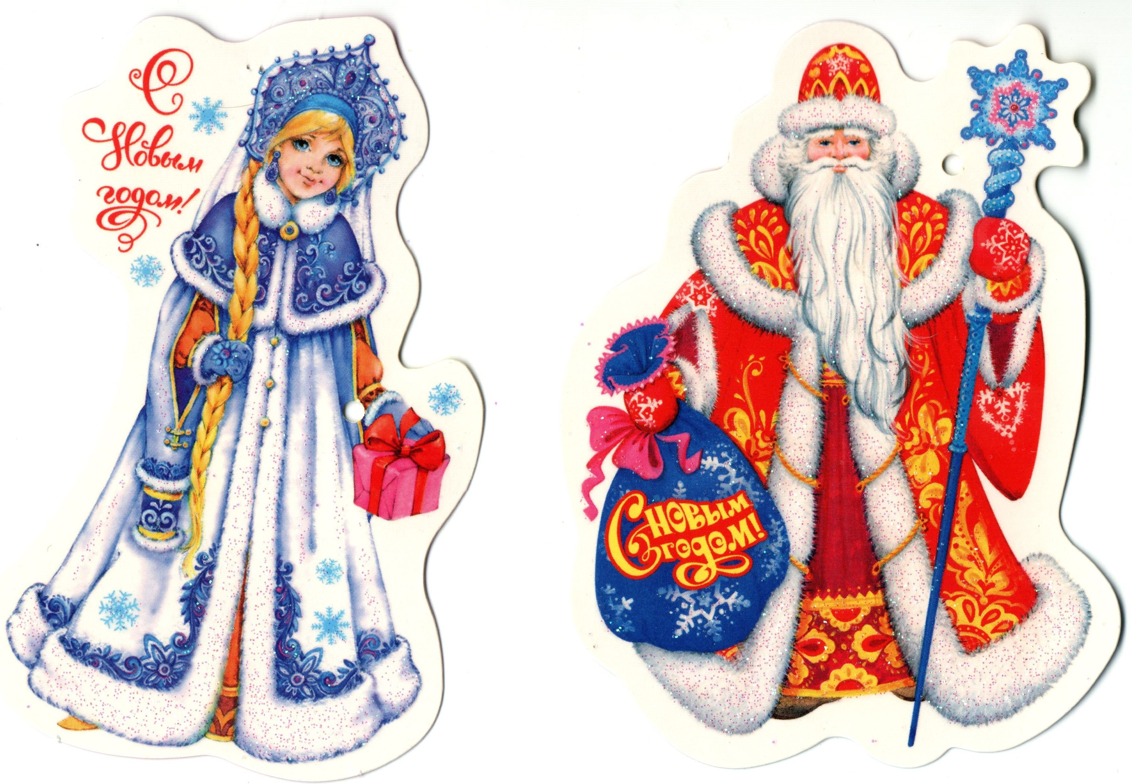 Рисунки Деда Мороза и сненгурки