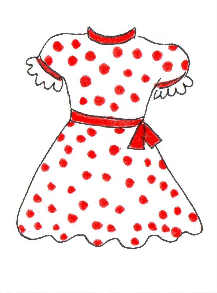 Платье с детским рисунком