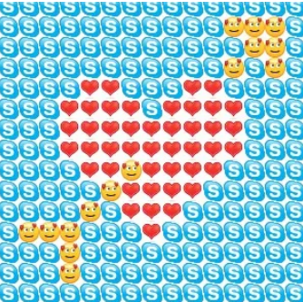 Сердечко из смайликов