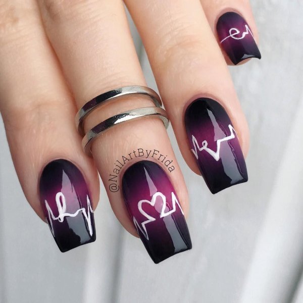 Маникюр коричневый френч