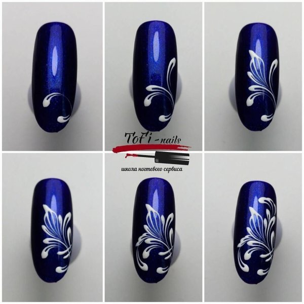Пошаговые рисунки на ногтях
