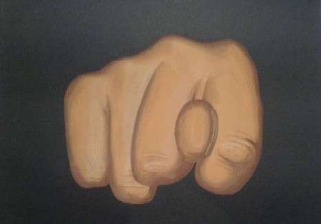 Кукиш карикатура