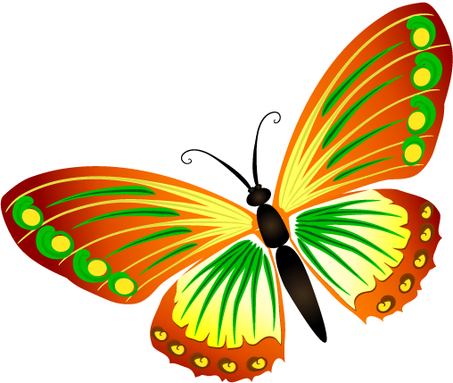 Бабочки для вырезания цветные