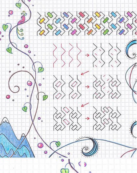 Узоры по клеткам тетради