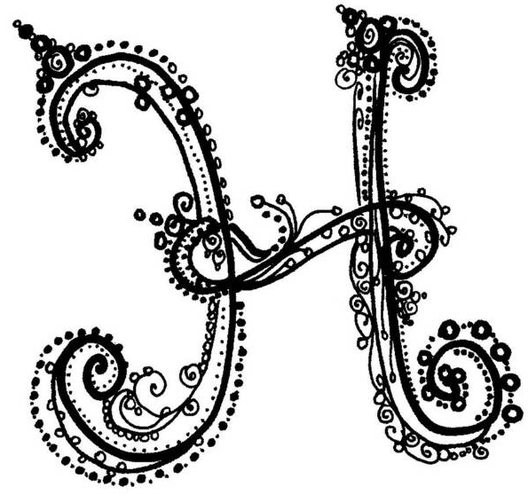 Буквы украшенные орнаментом