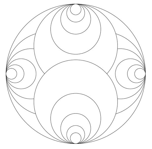 Узоры циркулем из кругов