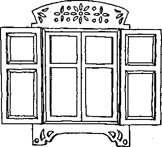 Резное окно в графике