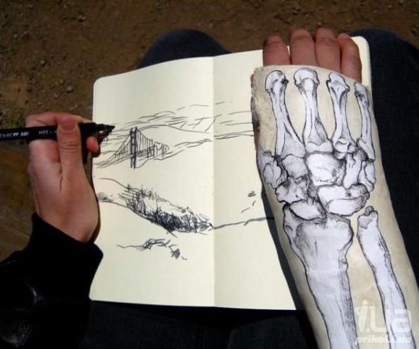 Рисунки на гипсе